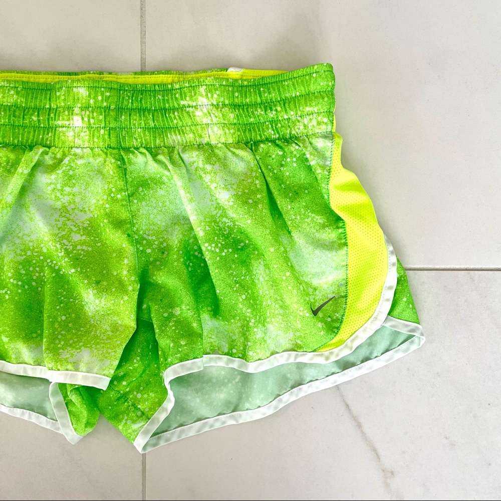 Nike Lime Green Graffiti Running Shorts